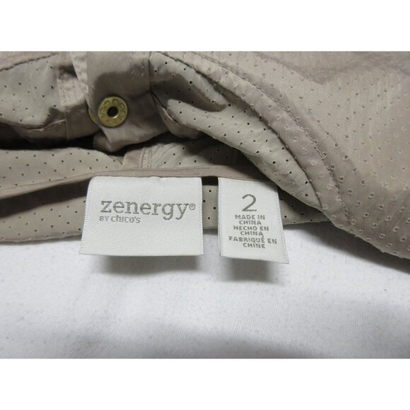 Chico's women's natural roll tab and 3/4 sleeve casual top bundle size 2 / L - Picture 11 of 13